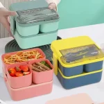 لانچ باکس دو طبقه چهار خانه