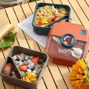لانچ باکس دو خانه طرح دوربینی
