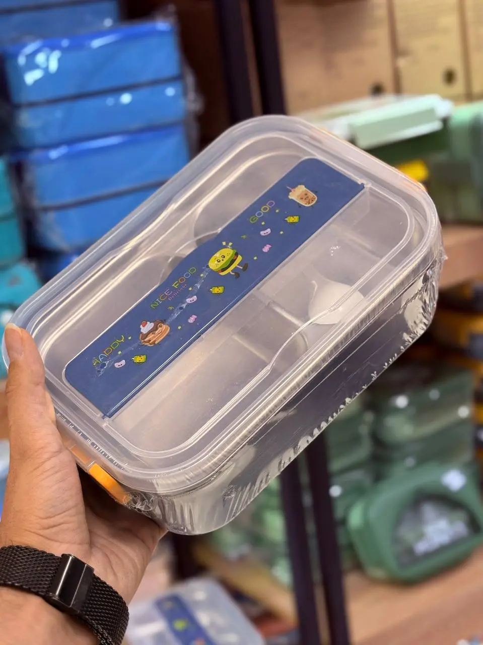ظرف غذا داخل استیل ۲ خانه وارداتی