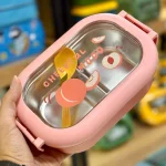 ظرف غذا استیل ۳ خانه طرح میوه