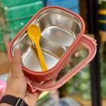 ظرف غذا استیل ۳ خانه طرح میوه
