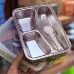 ظرف غذا استیل ۳ خانه طرح میوه